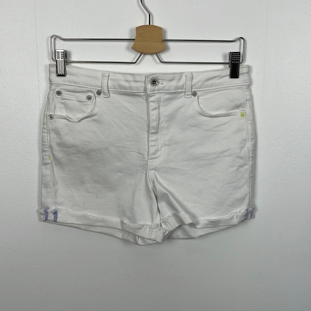 Vineyard Vine girls raw cuff hem denim shorts 5 pocket cotton blend youth short